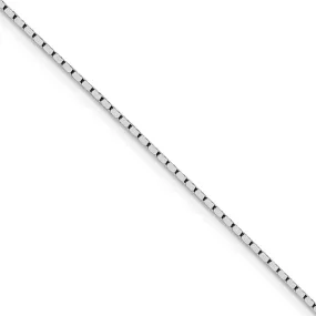 1.25mm Sterling Silver, Mirror Box Chain Necklace