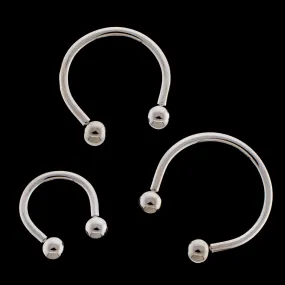 14G Titanium Horseshoe - Internally Threaded