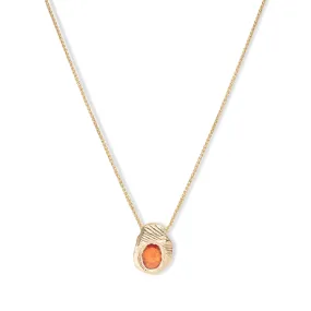 18K Oval Slider Necklace in Poppy Red Sapphire