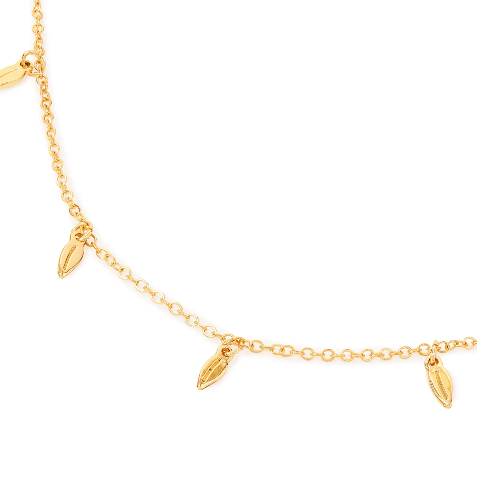 Accessorize London Women's Gold Leaf Station Necklace