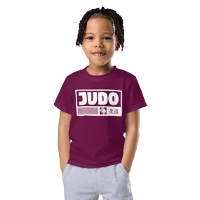 Adventure-Ready: Boy's Short Sleeve Judo Rash Guard - Tyrian Purple