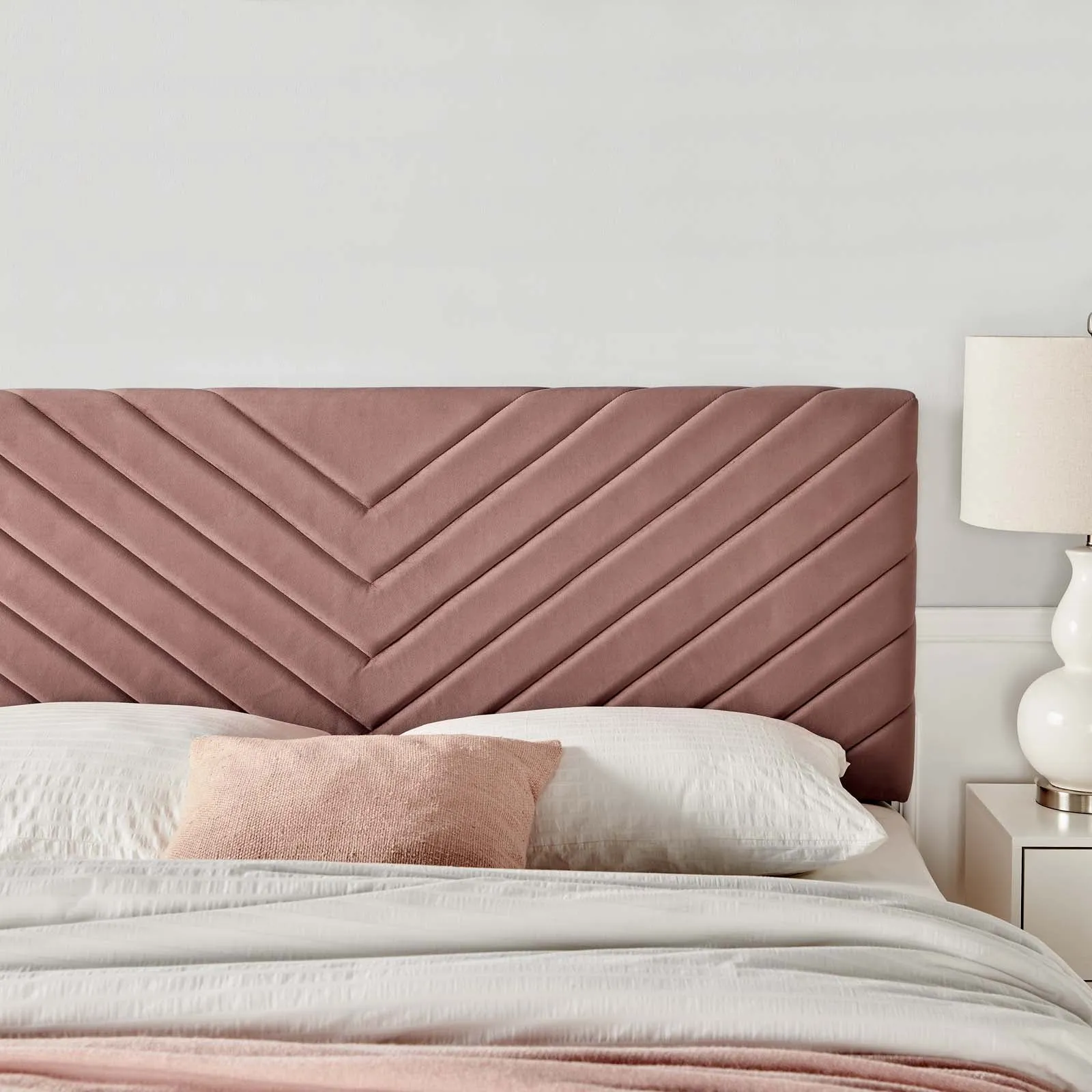 Alyson Angular Channel Tufted Performance Velvet Headboard