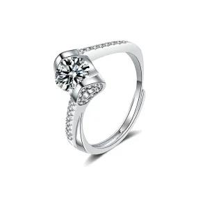 Angel Kisses Heart Moissanite Ring