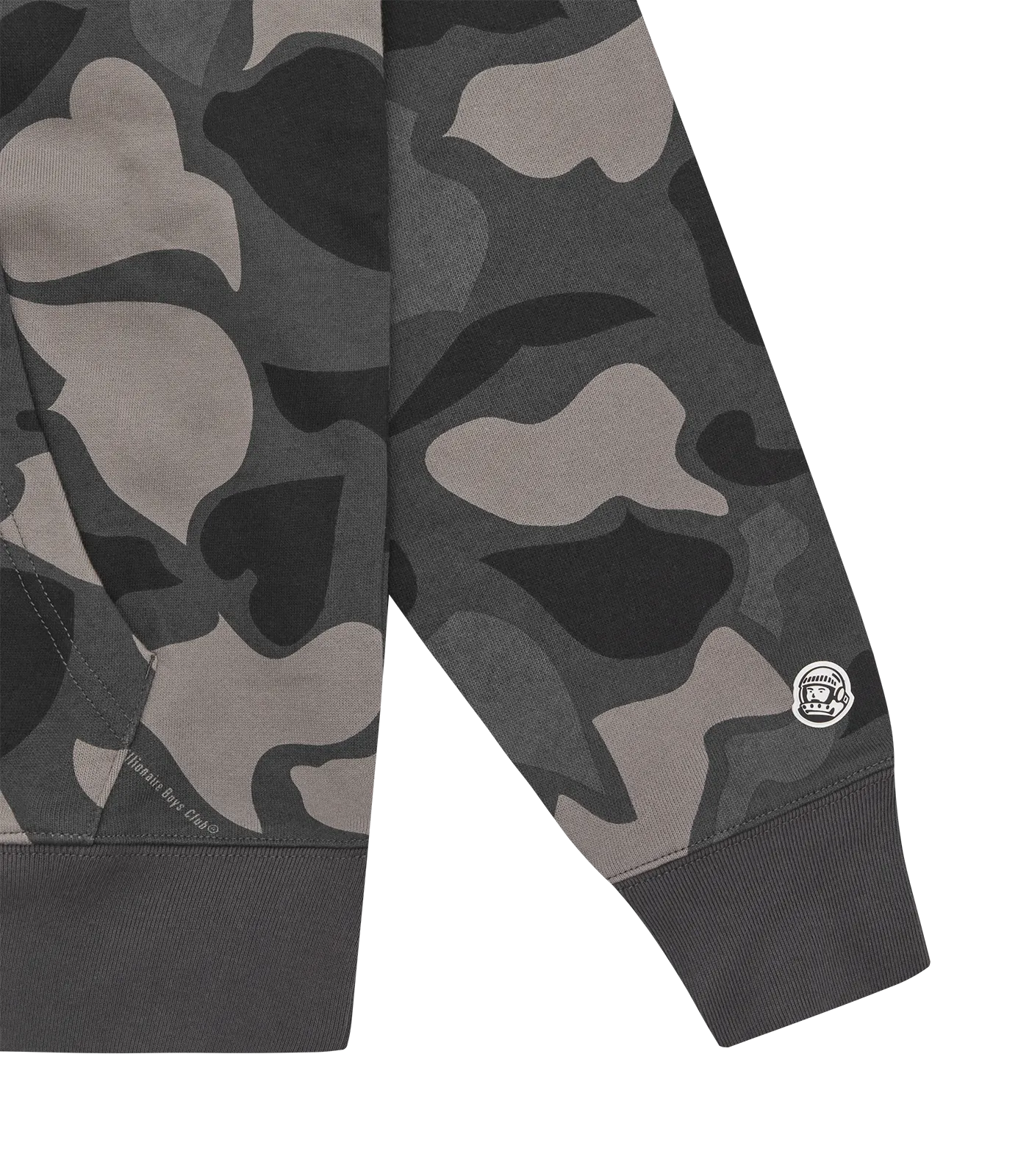 A/O CAMO PRINT ARCH LOGO POPOVER HOOD - BLACK