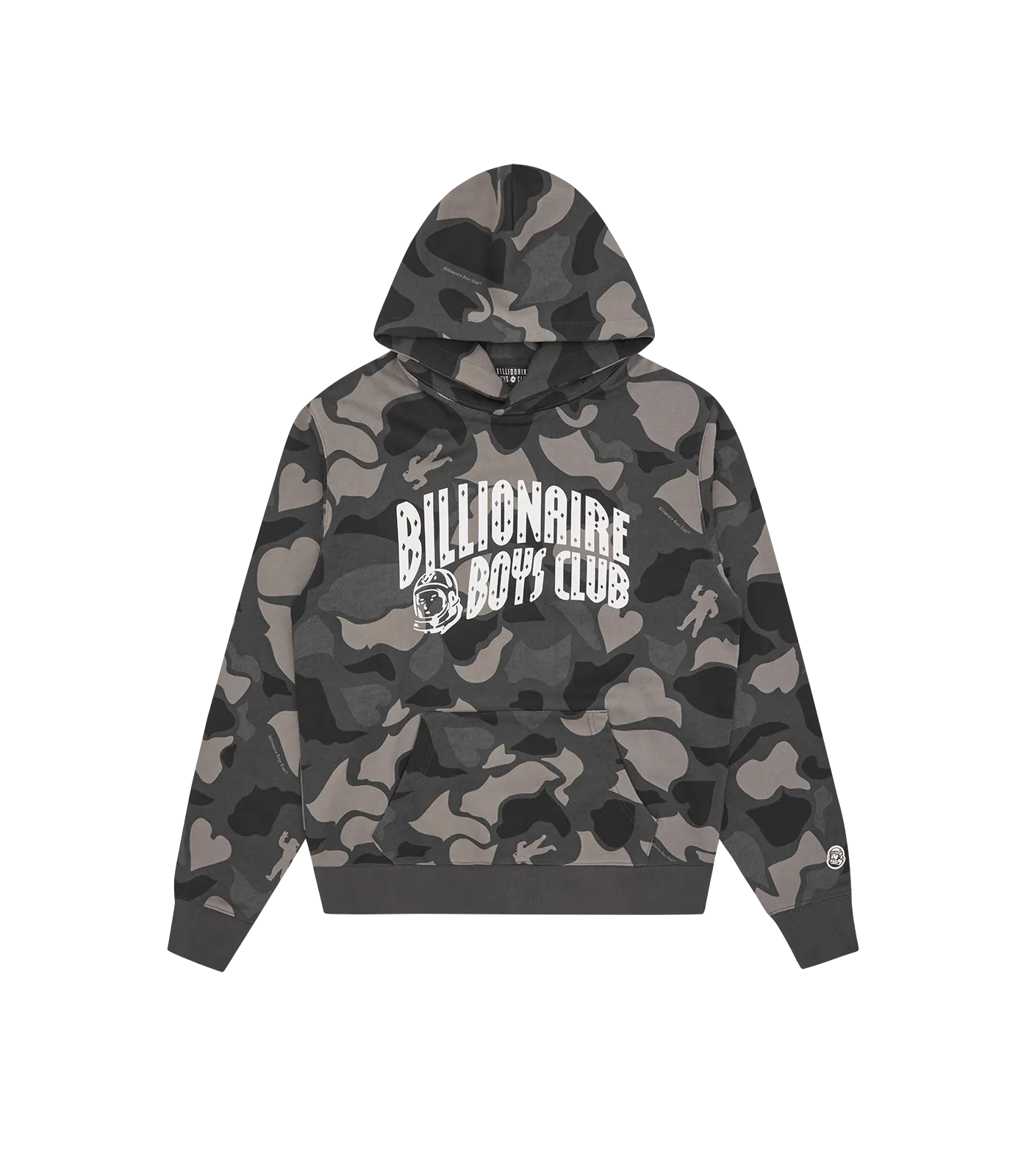 A/O CAMO PRINT ARCH LOGO POPOVER HOOD - BLACK