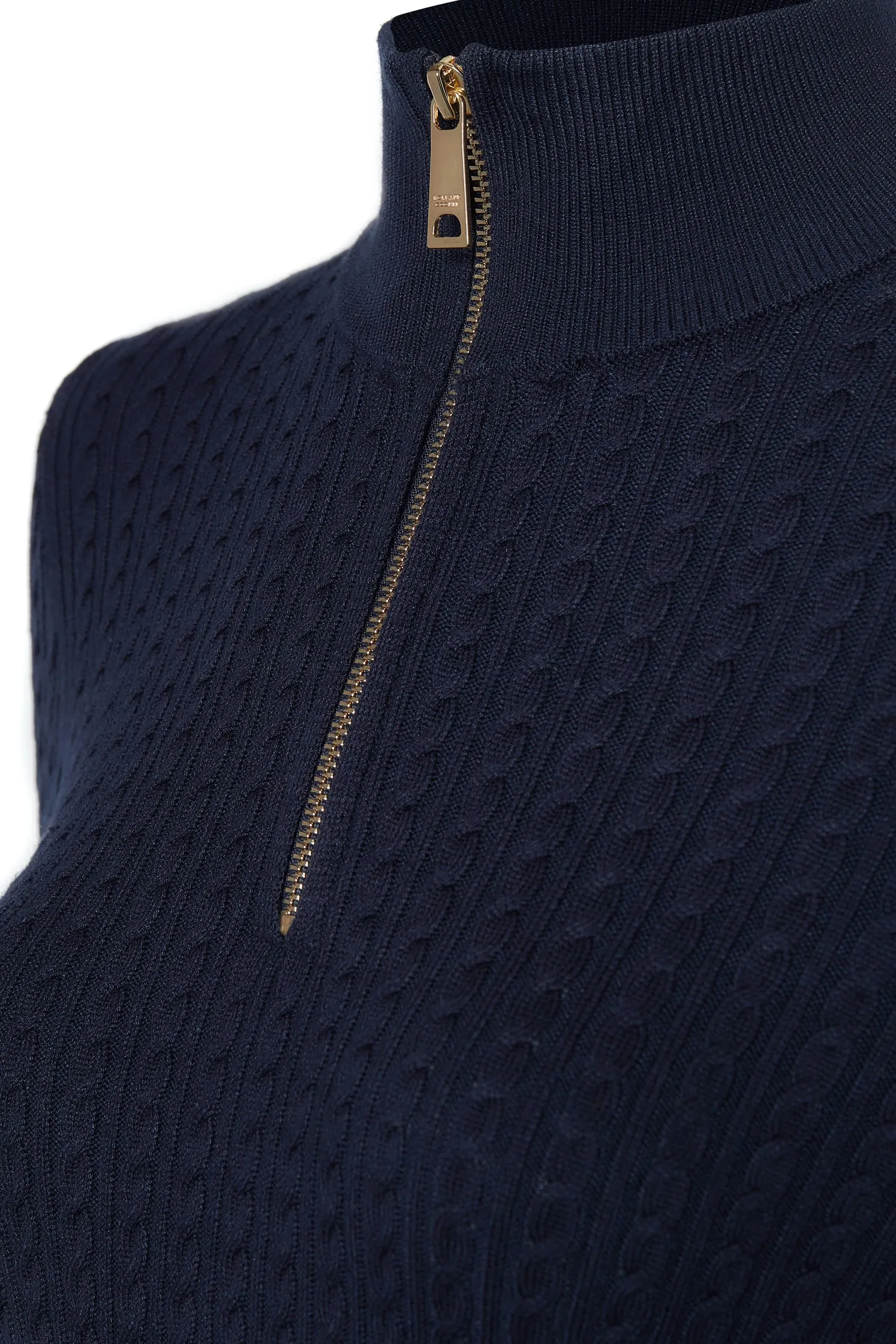 Ava Half Zip Knit (Ink Navy)