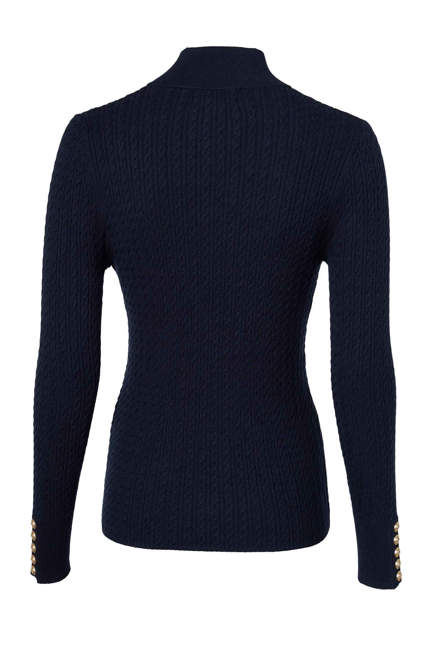 Ava Half Zip Knit (Ink Navy)