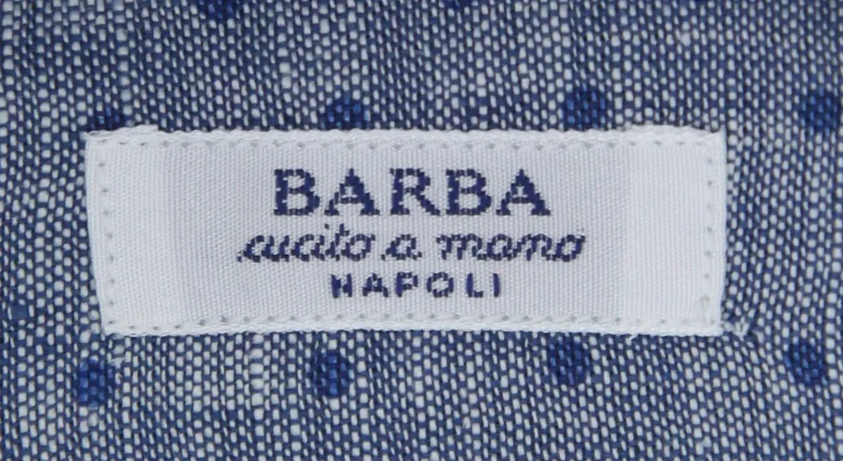 Barba Napoli Blue Shirt - Slim