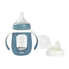 Beaba Glass Baby Bottle - Blue