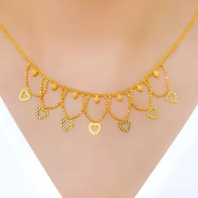 Beautiful Hanging Hearts Necklace Set