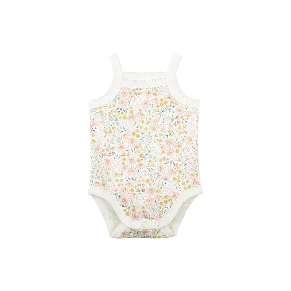 Bebe Baby Sunday Organic Singlet Bodysuit - Sunday Print