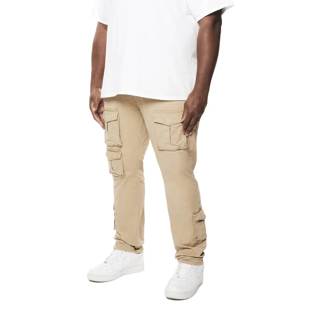 Big and Tall - 10 Pocket Twill Pants - Khaki