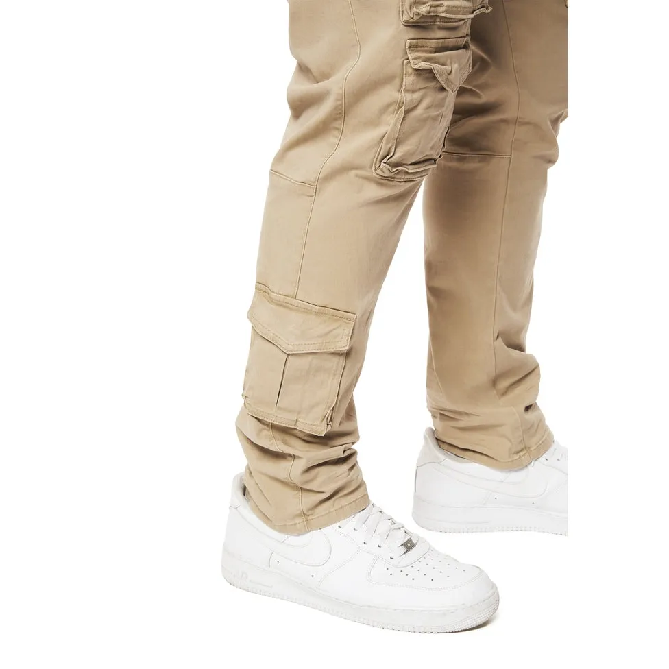 Big and Tall - 10 Pocket Twill Pants - Khaki