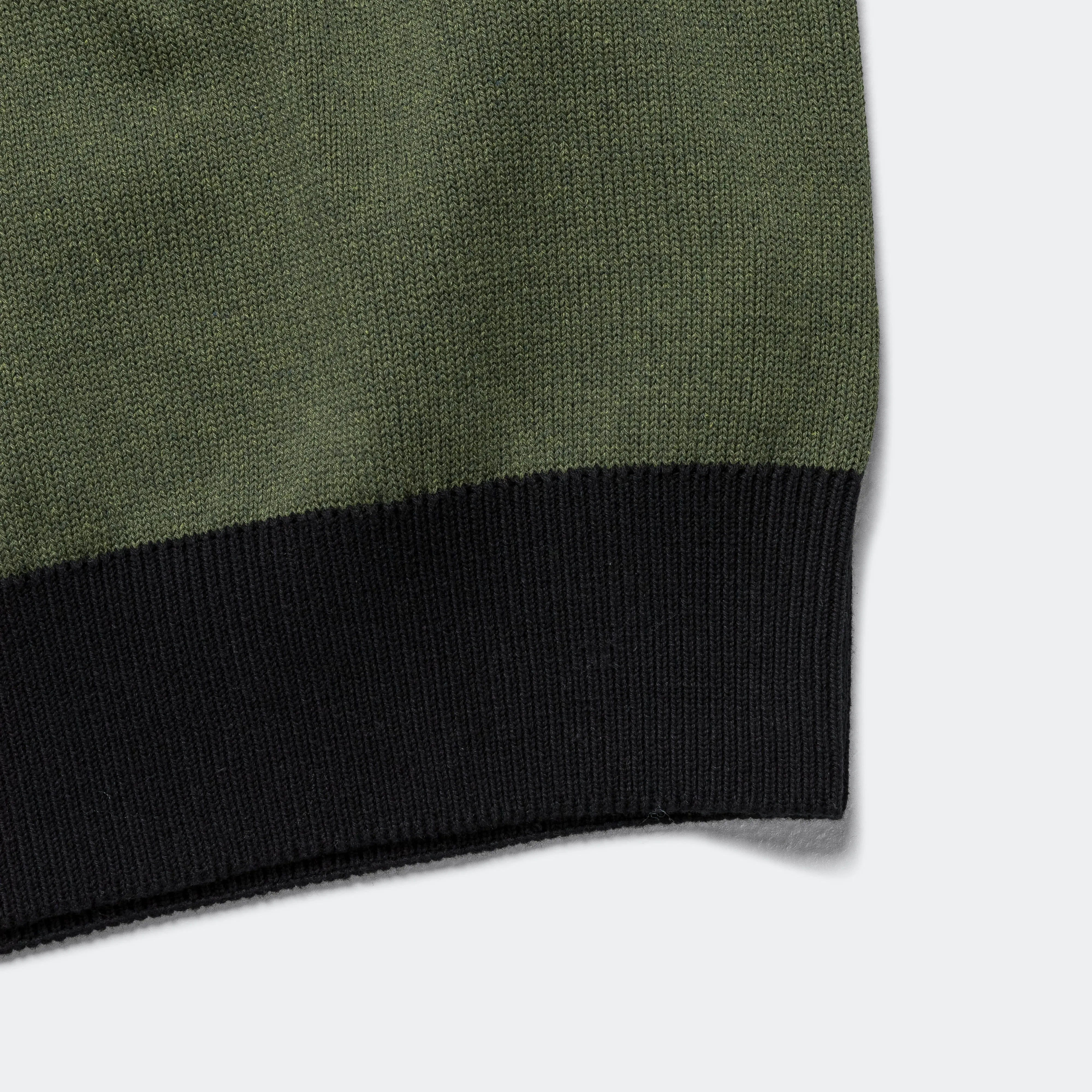 Block Stripe Jumper - Green/Black Dry Cotton