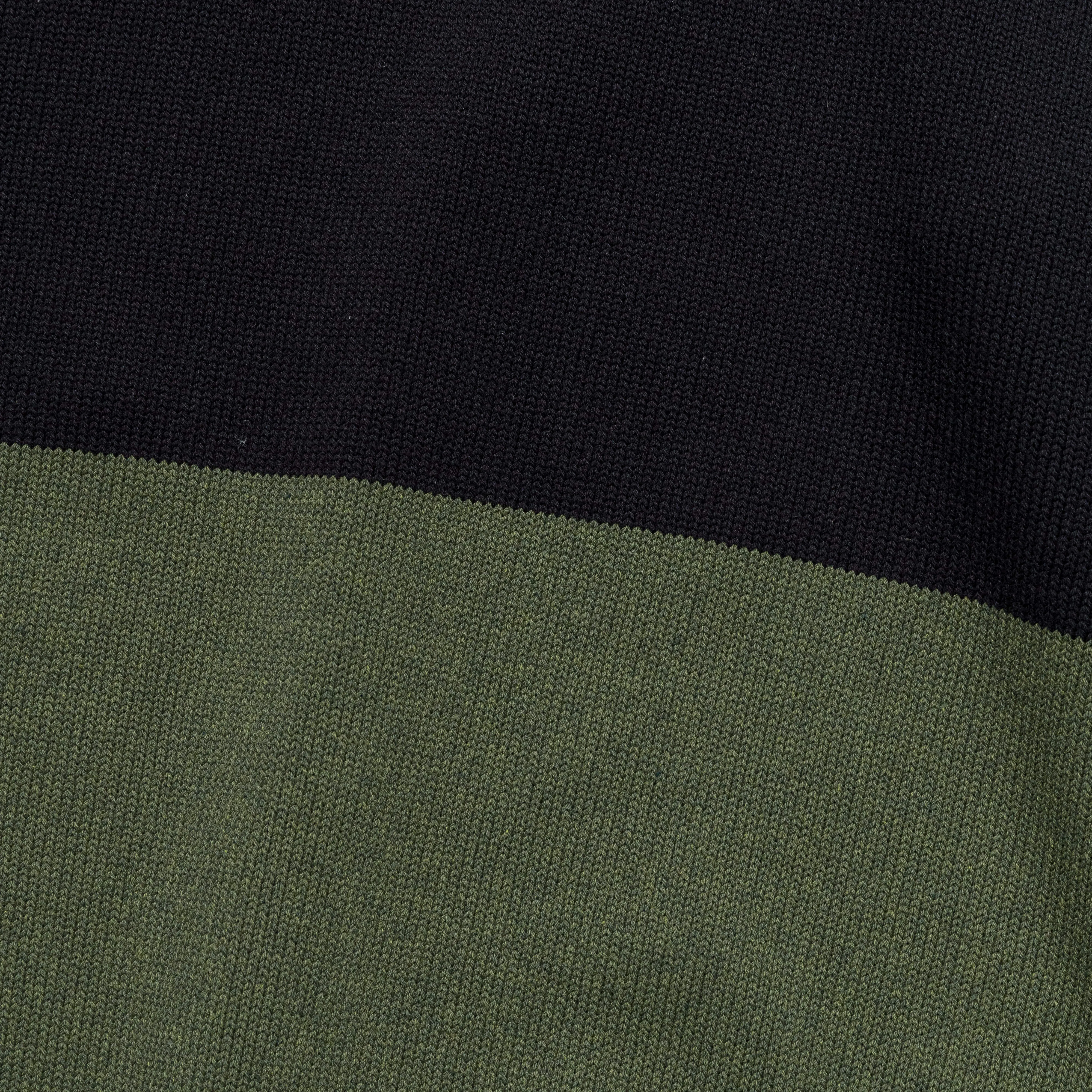 Block Stripe Jumper - Green/Black Dry Cotton