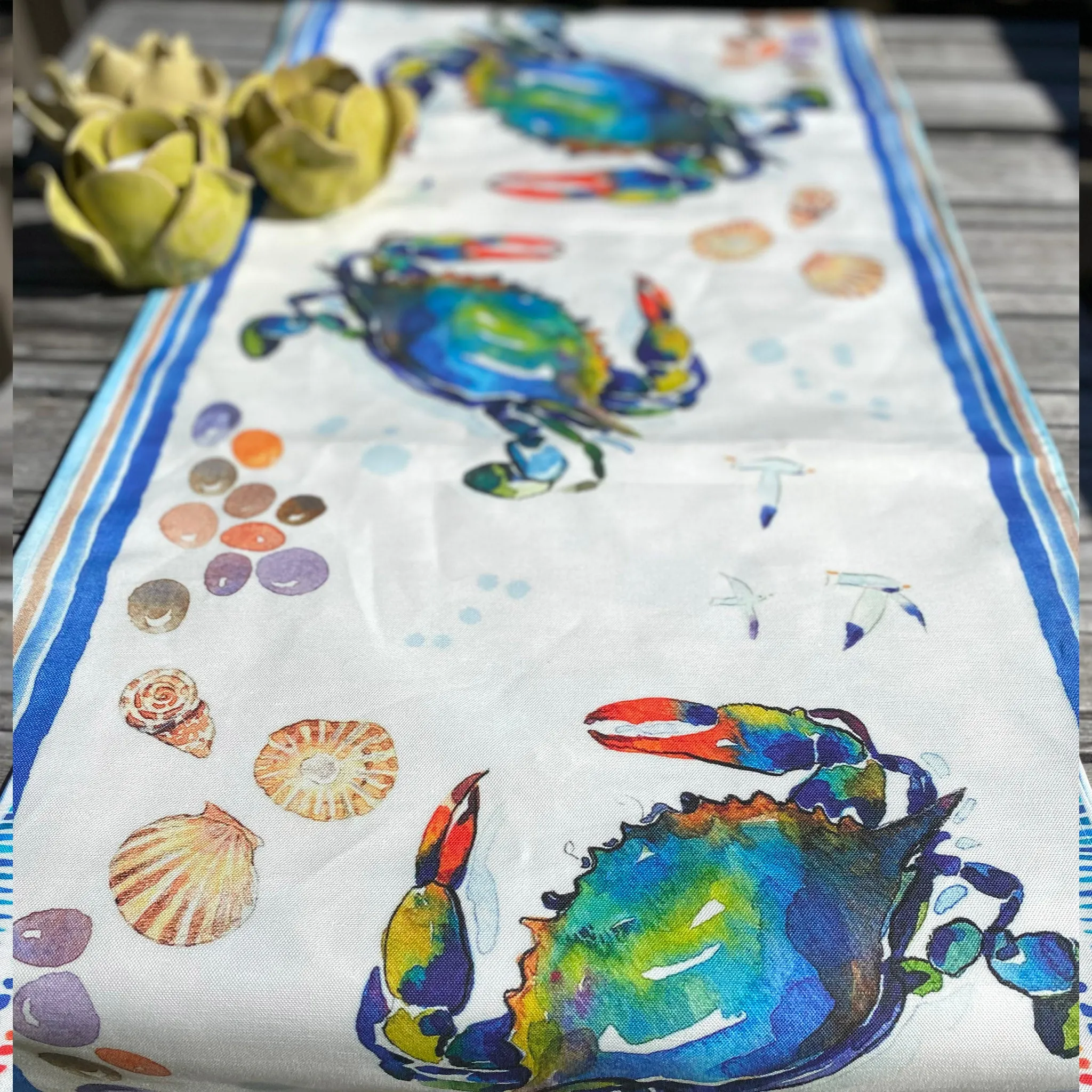 Blue Crab Table Runner