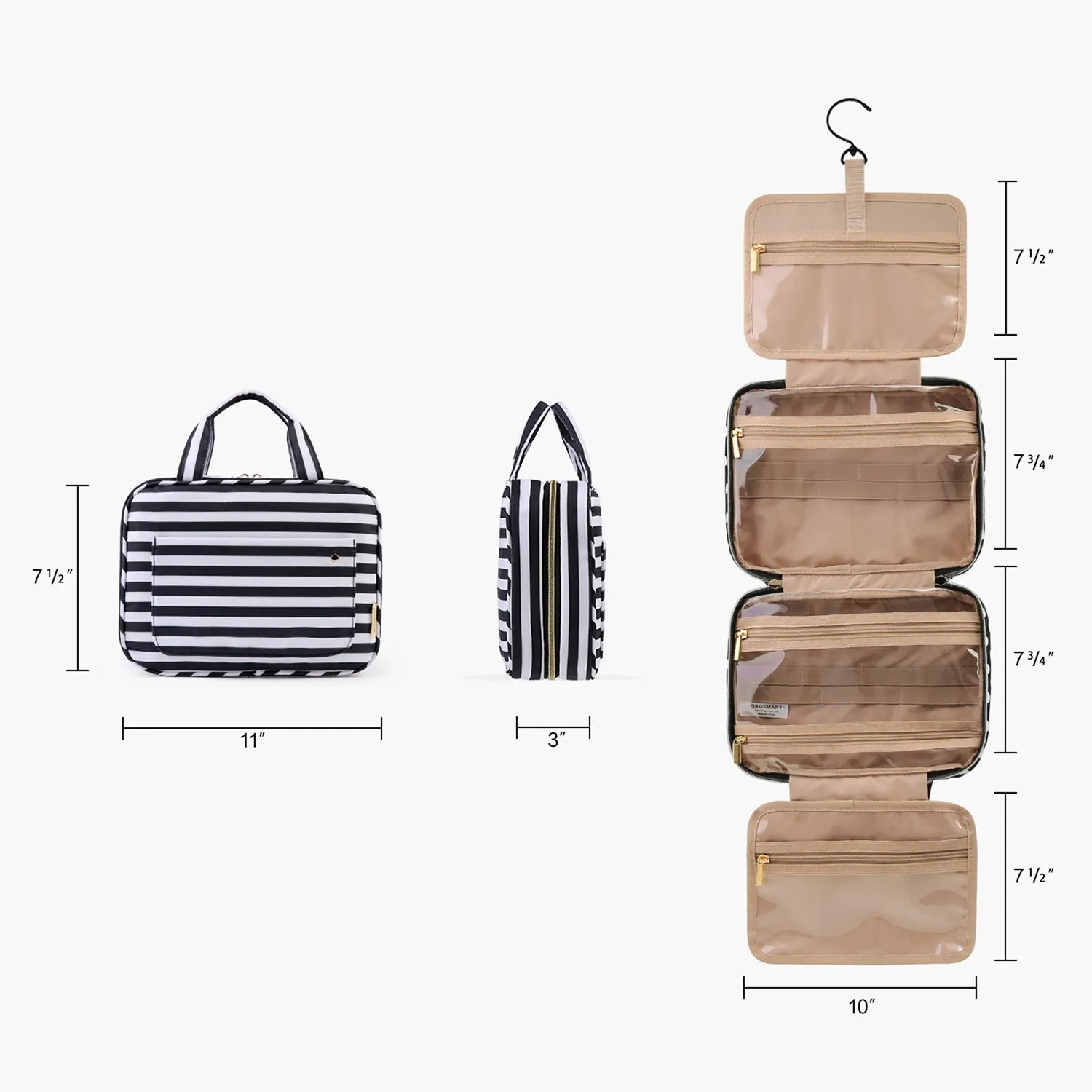 Bonchemin Stripes The Space Saver Toiletry Bag