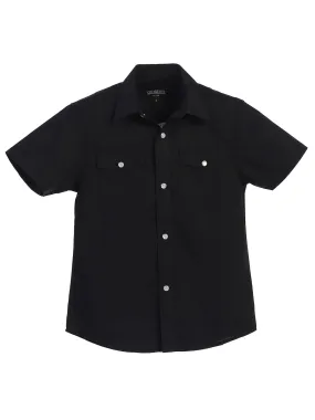 Boy's (8-18) Solid Western Shirt