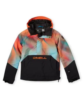 Boy's Anorak Snow Jacket - Dark Blue Fade Halftone