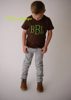 Boys Monogram t-shirt or bodysuit --Boys  Monogrammed shirt, children's shirt, shirts for kids, personalized gifts, custom shirt