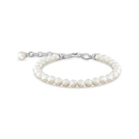 Bracelet pearls silver