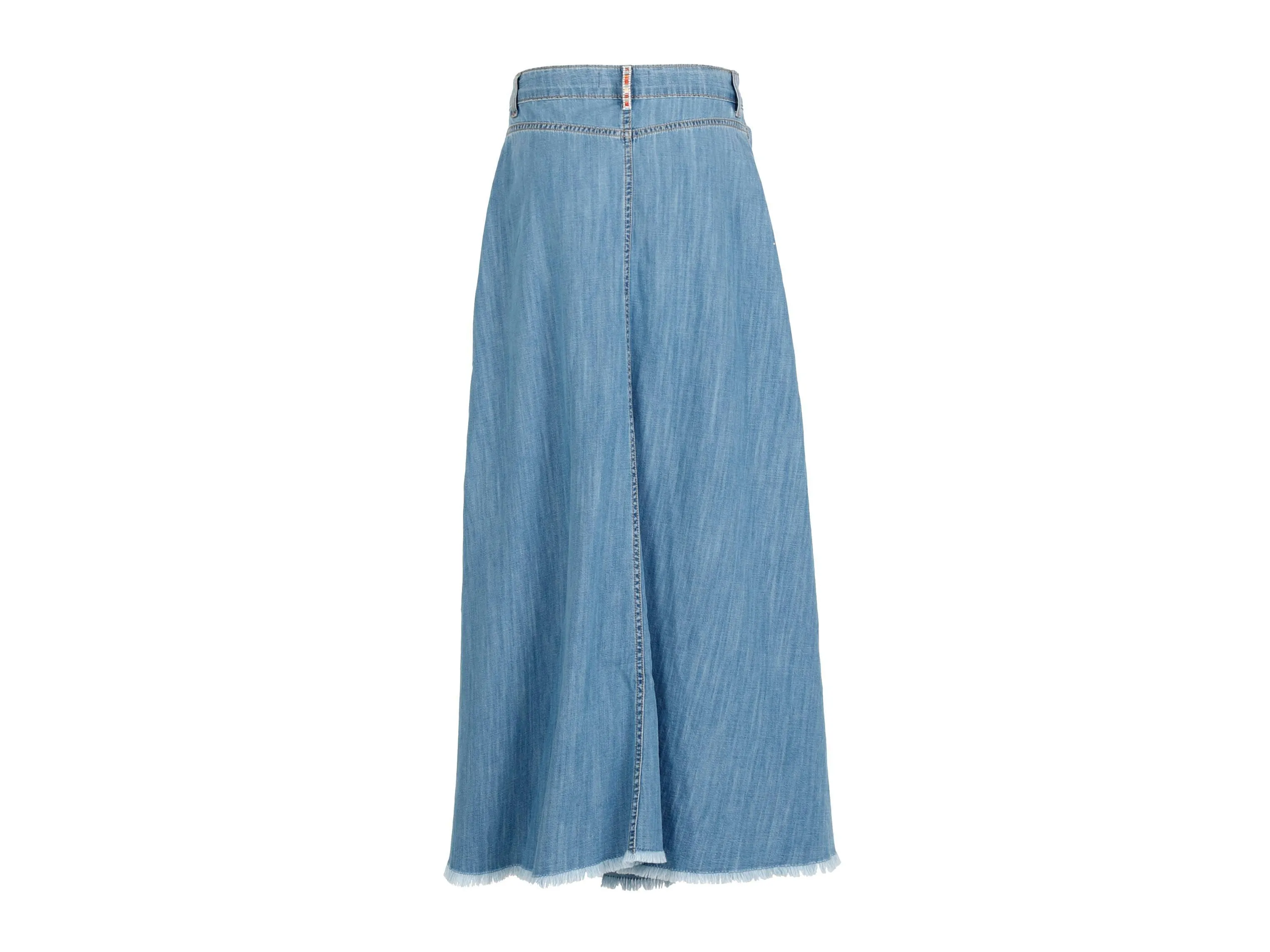 CAFENOIR Gonna Jeans Sfrangiata Tela Chambray Light Sky JO0012