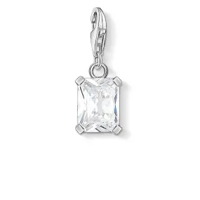 Charm Pendant White Stone