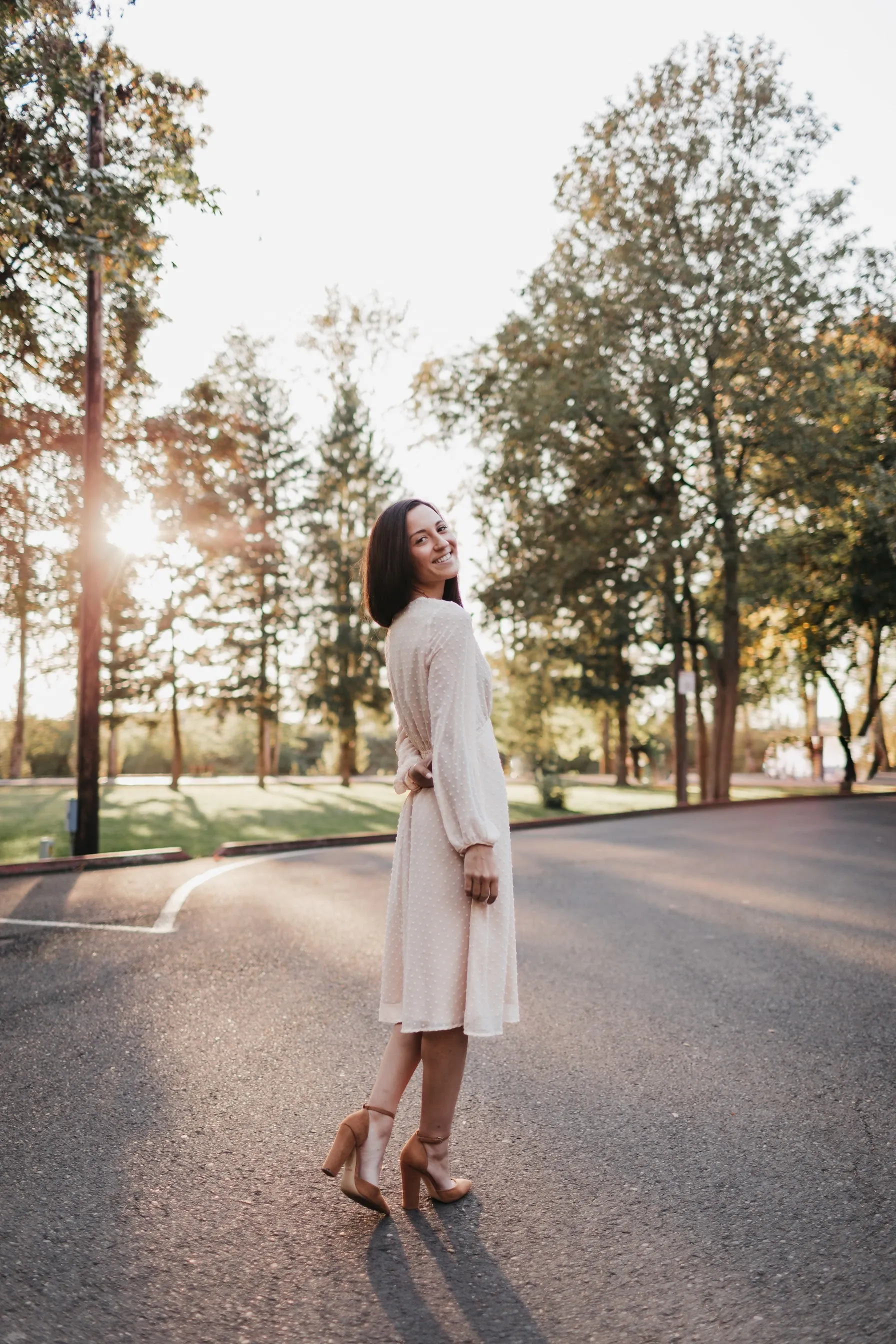 Colette Swiss Dot Dress in Ivory