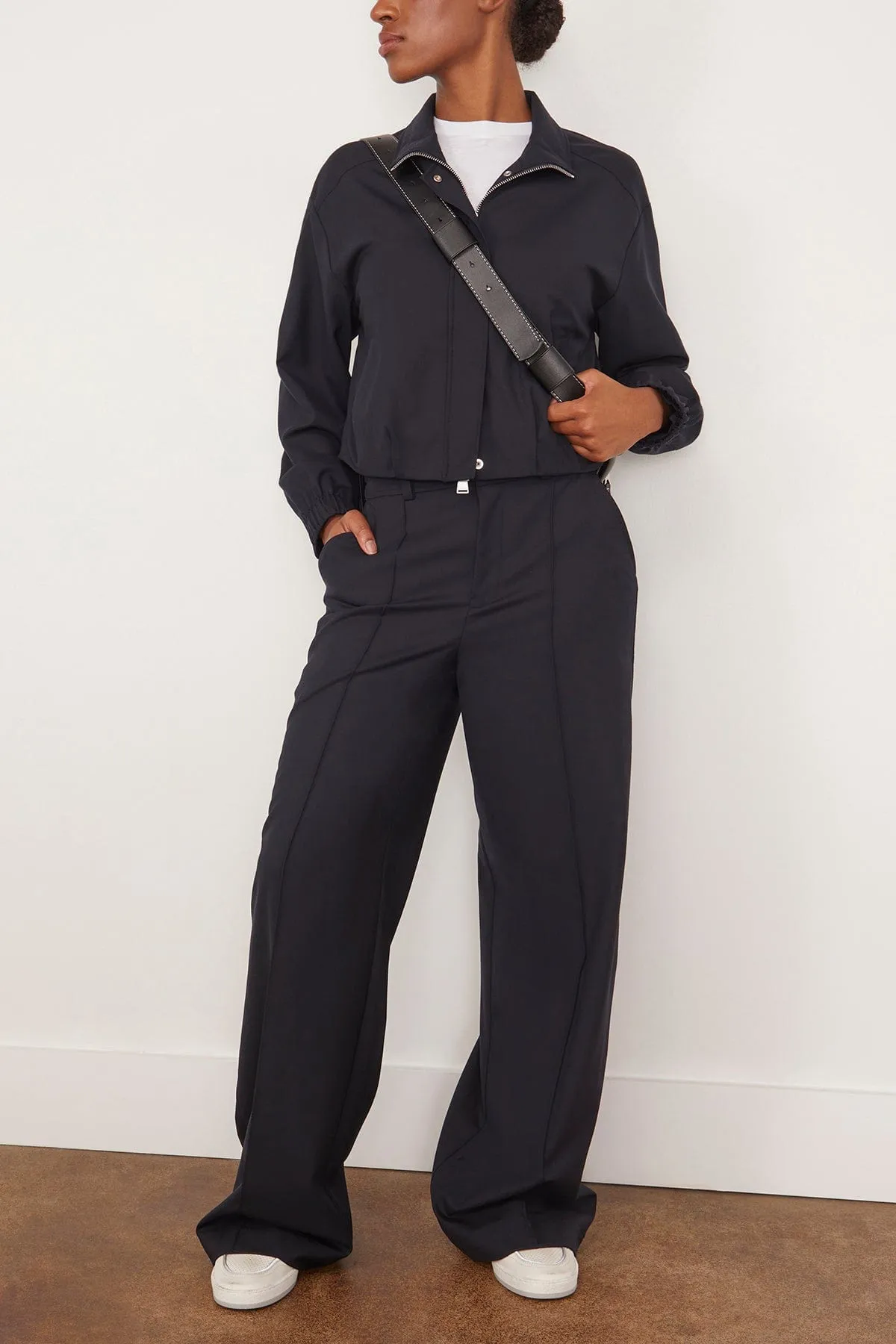 Collins Straight Leg Track Pant in Dark Midnight