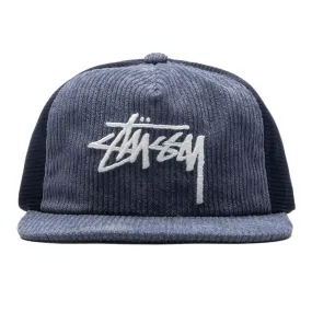 Corduroy Trucker Cap - Navy