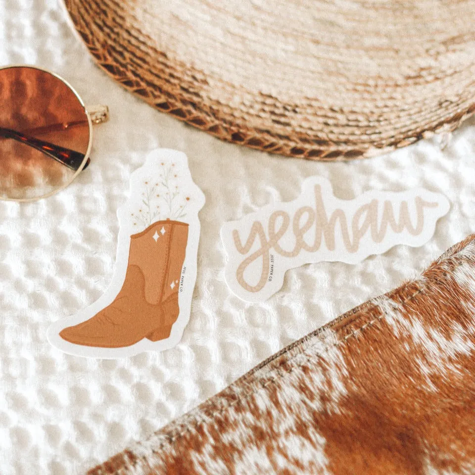 Cowboy Boot Vinyl Sticker