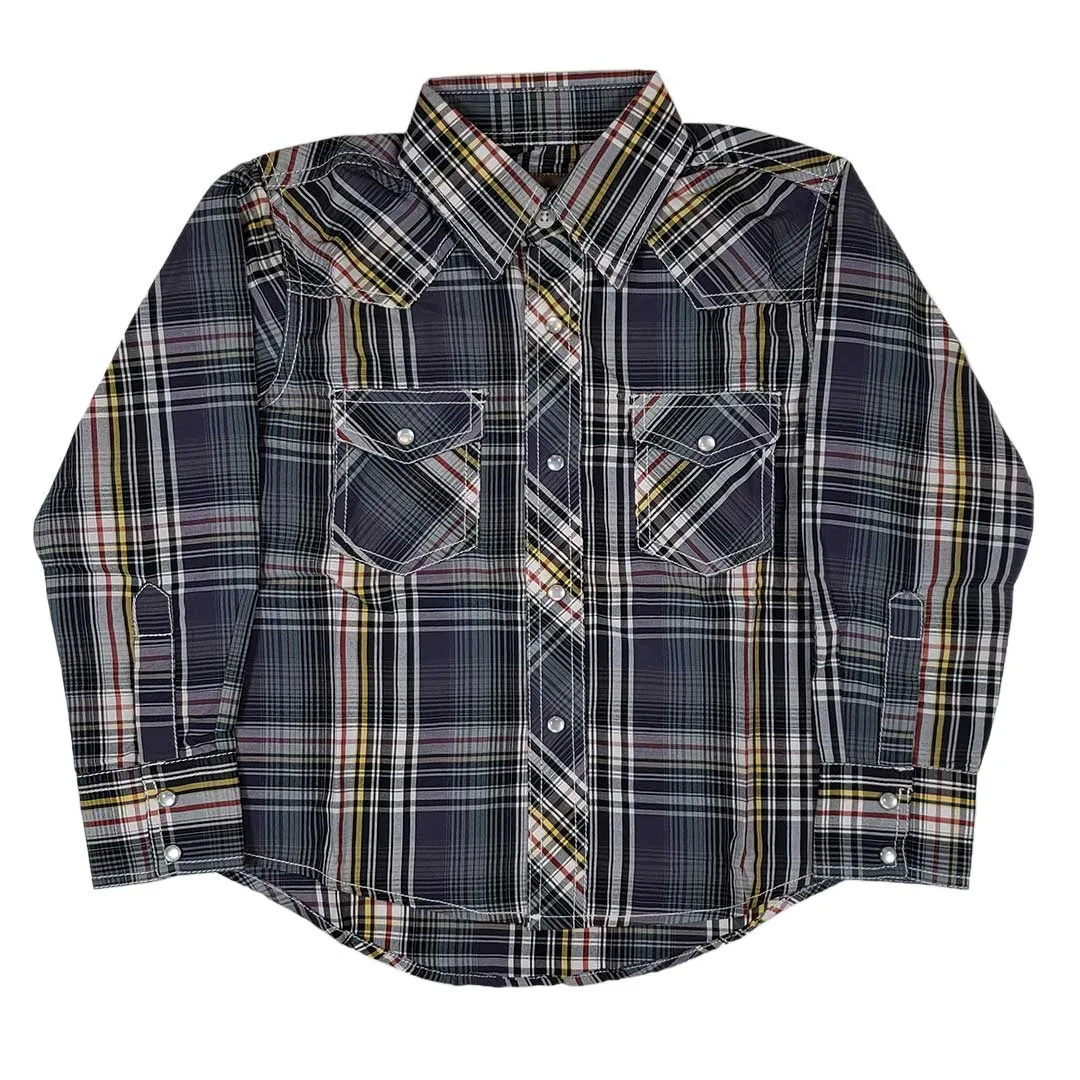 Cowboy Collection Boys' Plaid Snap Shirt