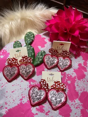 Cupid Valentine Cowboy earrings