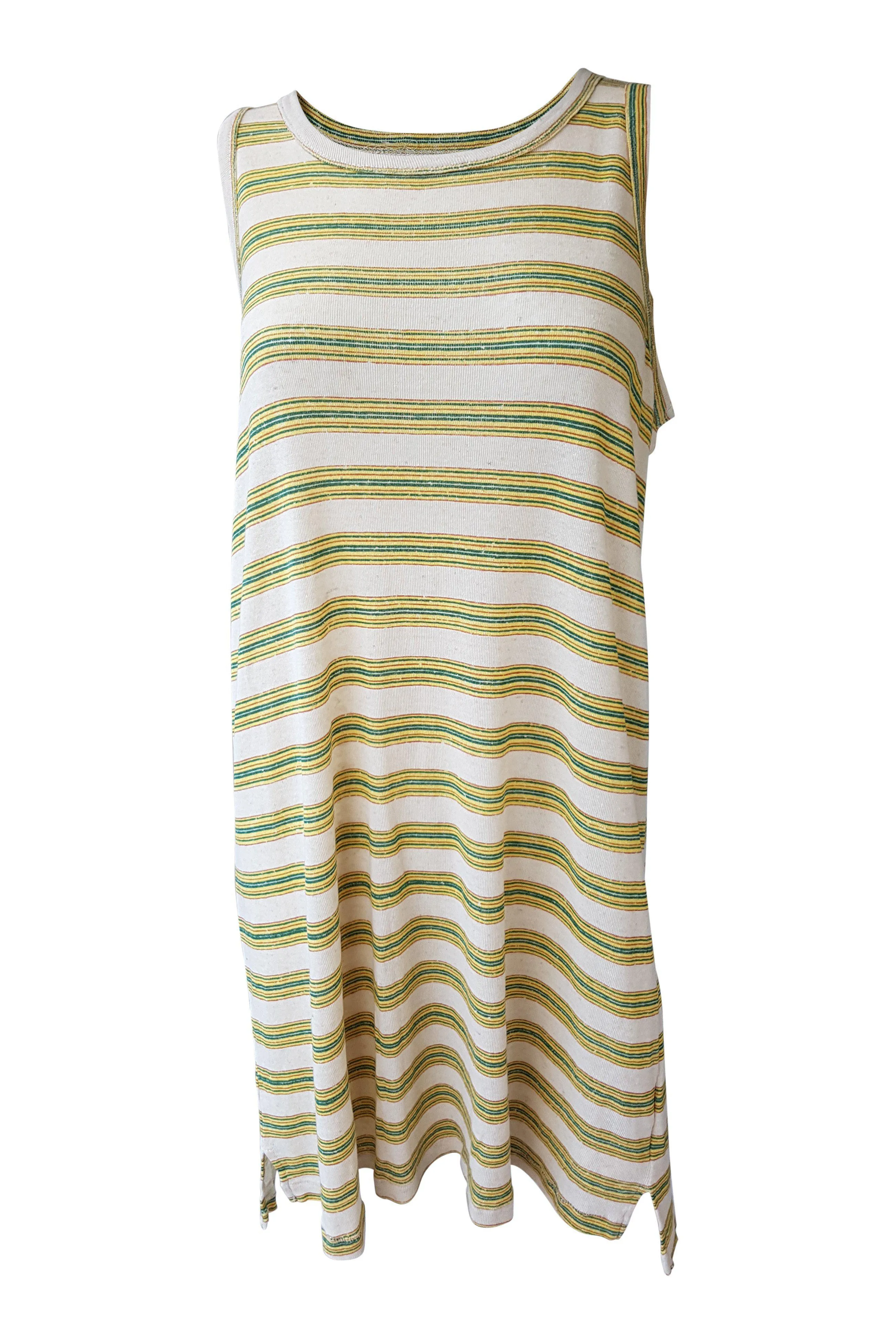 CURRENT ELLIOT Hemp Cotton Sleeveless Midi Dress (L)