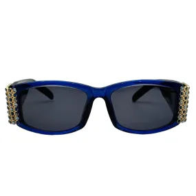 DANIEL SWAROVSKI Vintage Crystal-Embellished Sunglasses - Blue