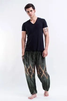 Diamond Peacock Men's Harem Pants in Green