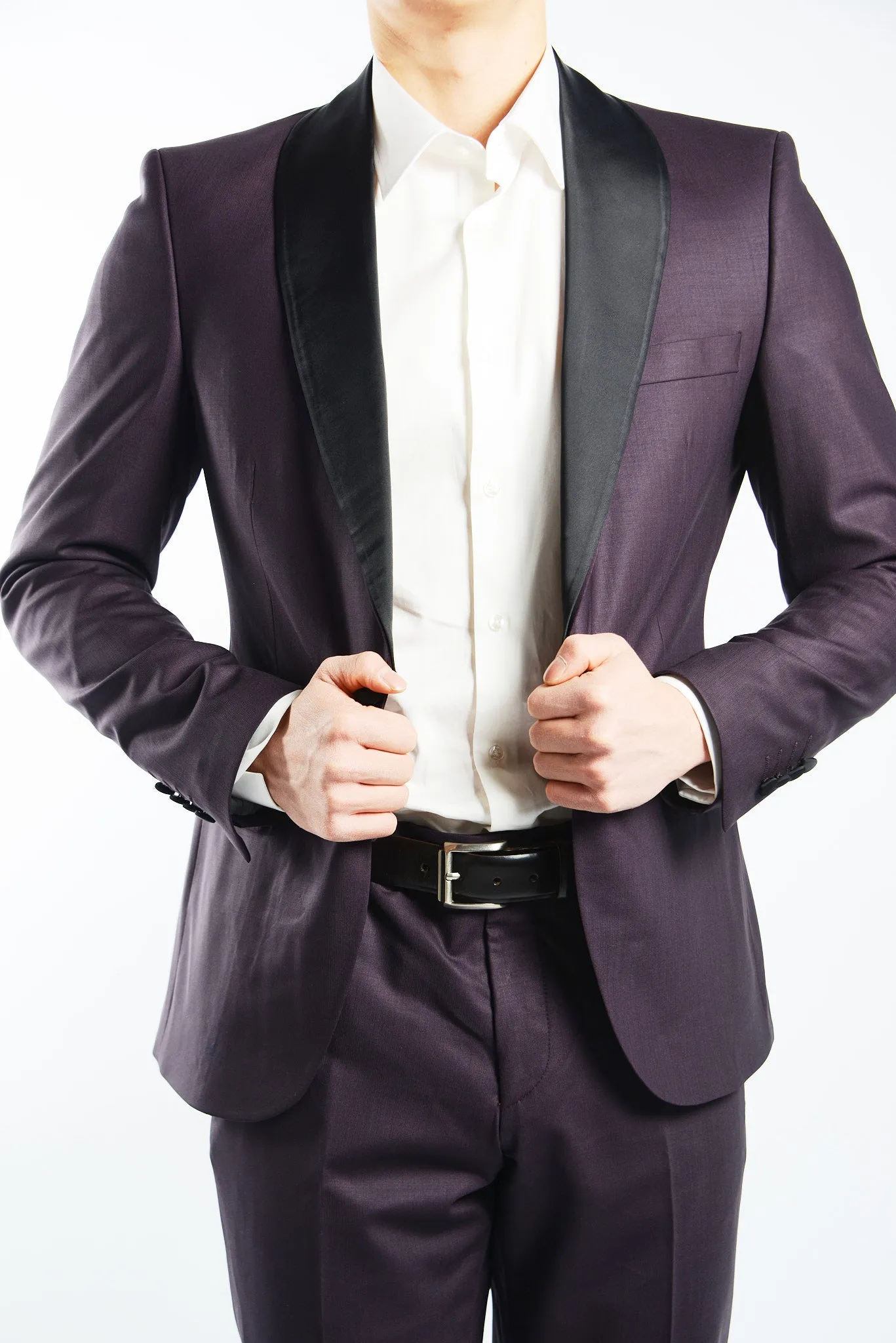 Euro Solid Tuxedo Blazer