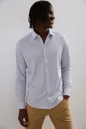 Extra-Fitted Dot Print Jersey Shirt