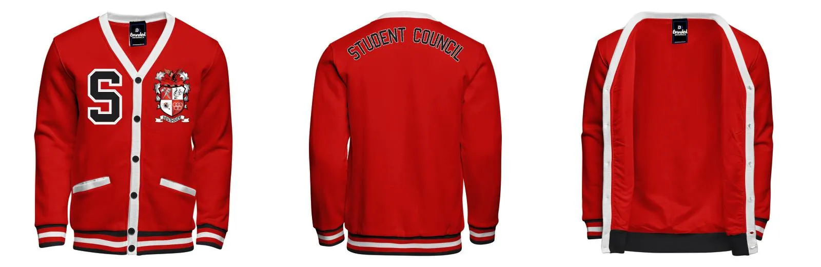 Fleece Varsity Cardigan With No Lining