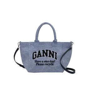 GANNI Washed Denim Small Easy Shopper