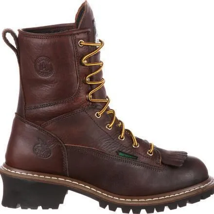 Georgia Men's 8" Waterproof Logger Work Boot - Brown - G7113