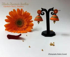 Gerbera Daisy Quilled Jhumka