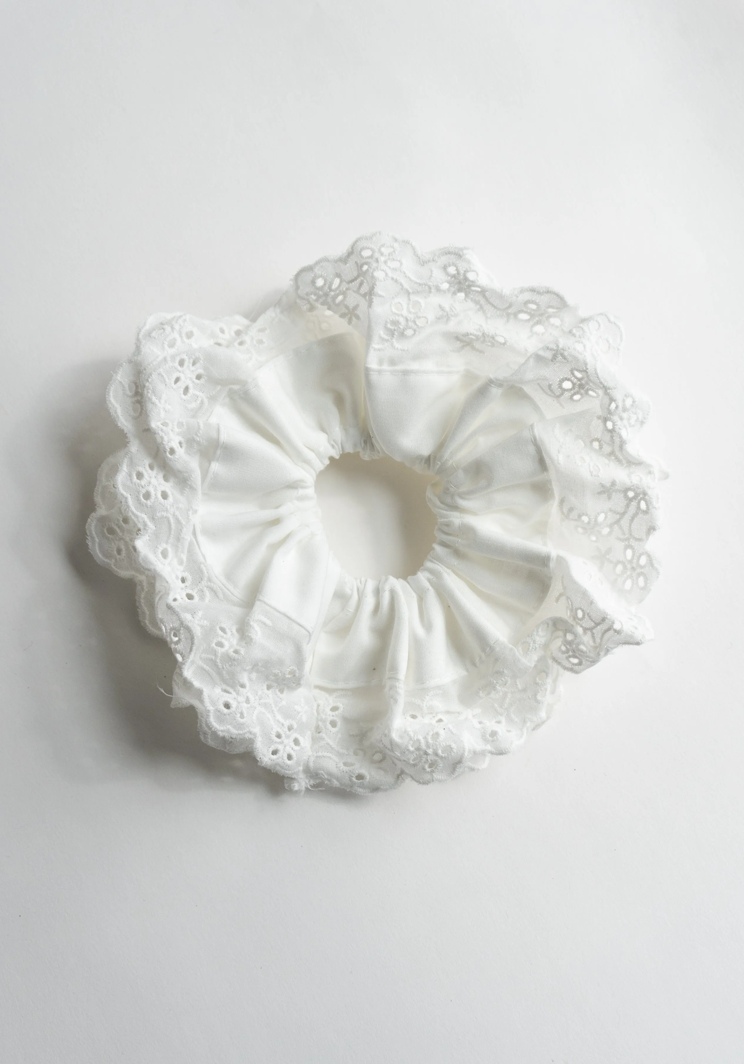 Giant Broderie Anglaise Lace Scrunchie