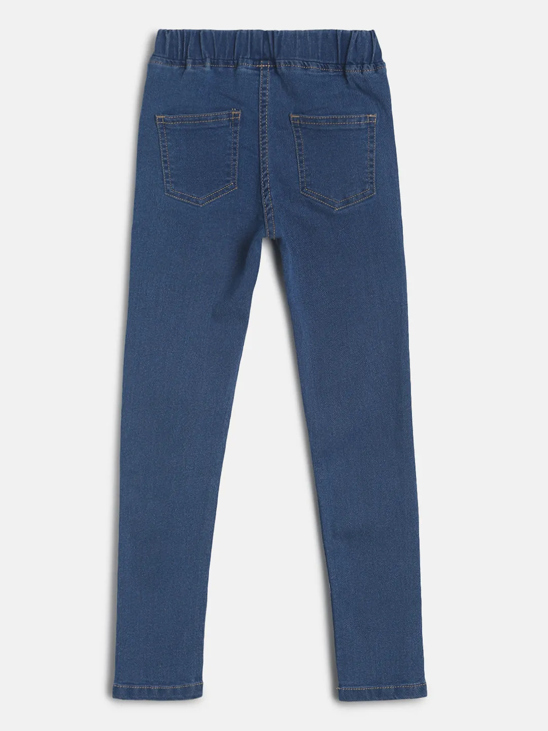 Girls Blue Denim Jeggings Combo