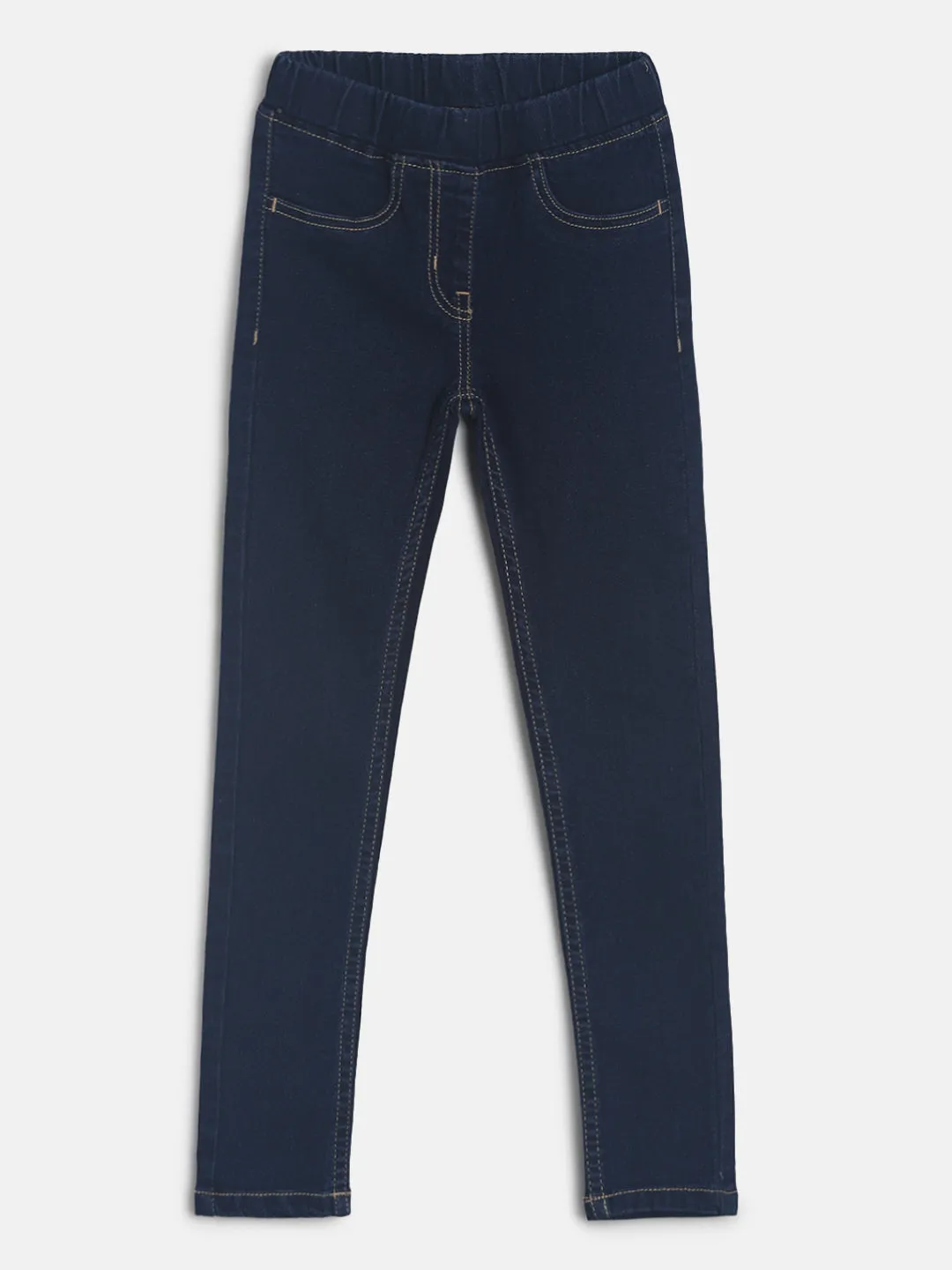 Girls Blue Denim Jeggings Combo