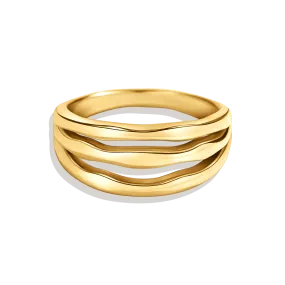 Gold Vermeil Triple Ring