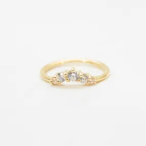 Gold Vermeil Vintage CZ Arc Ring