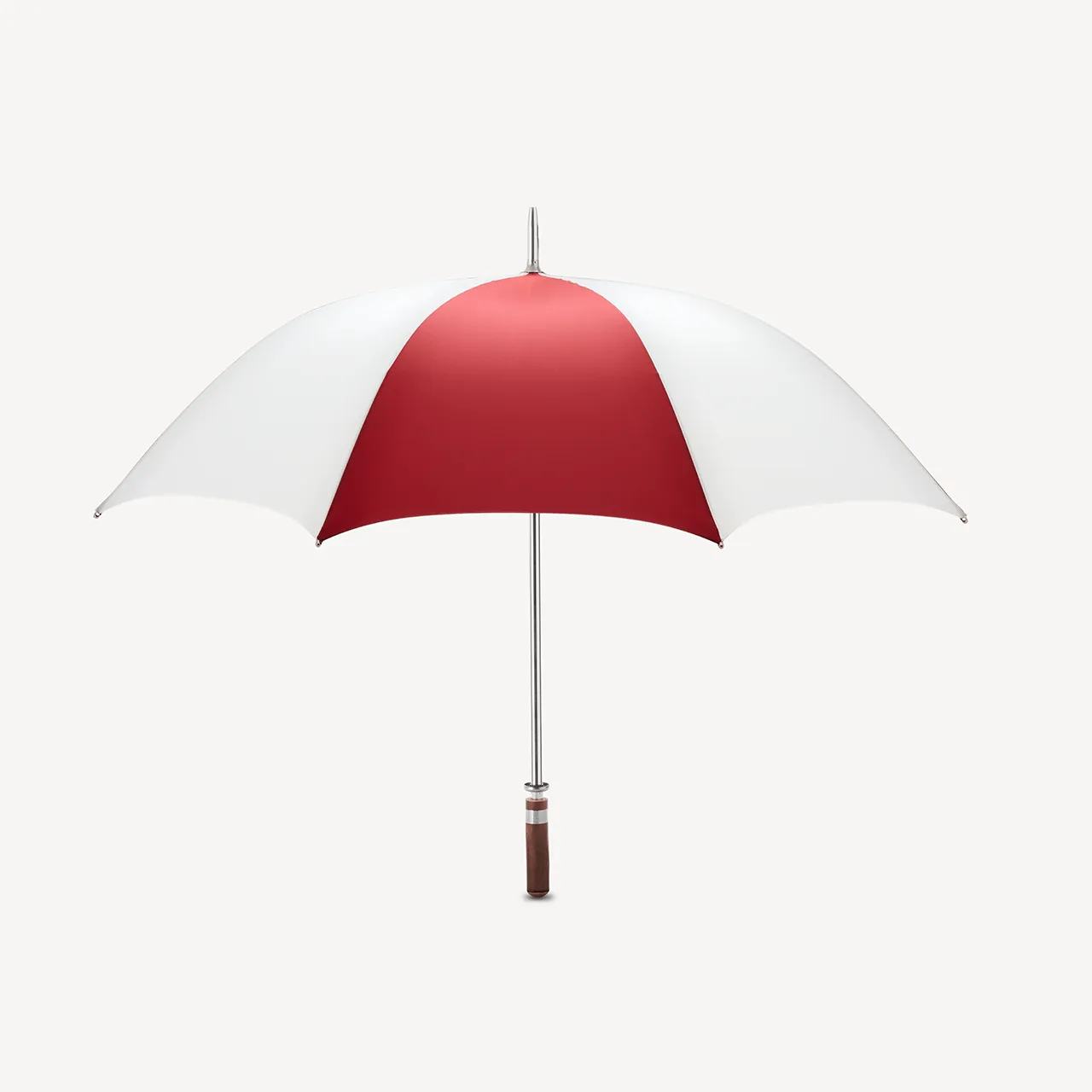 Golf Umbrella Straight Handle - Burgundy & White