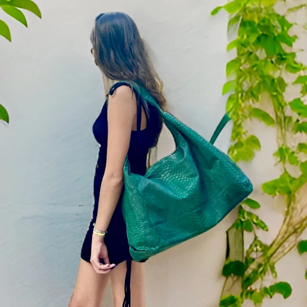 Green Jumbo Shoulder Bag