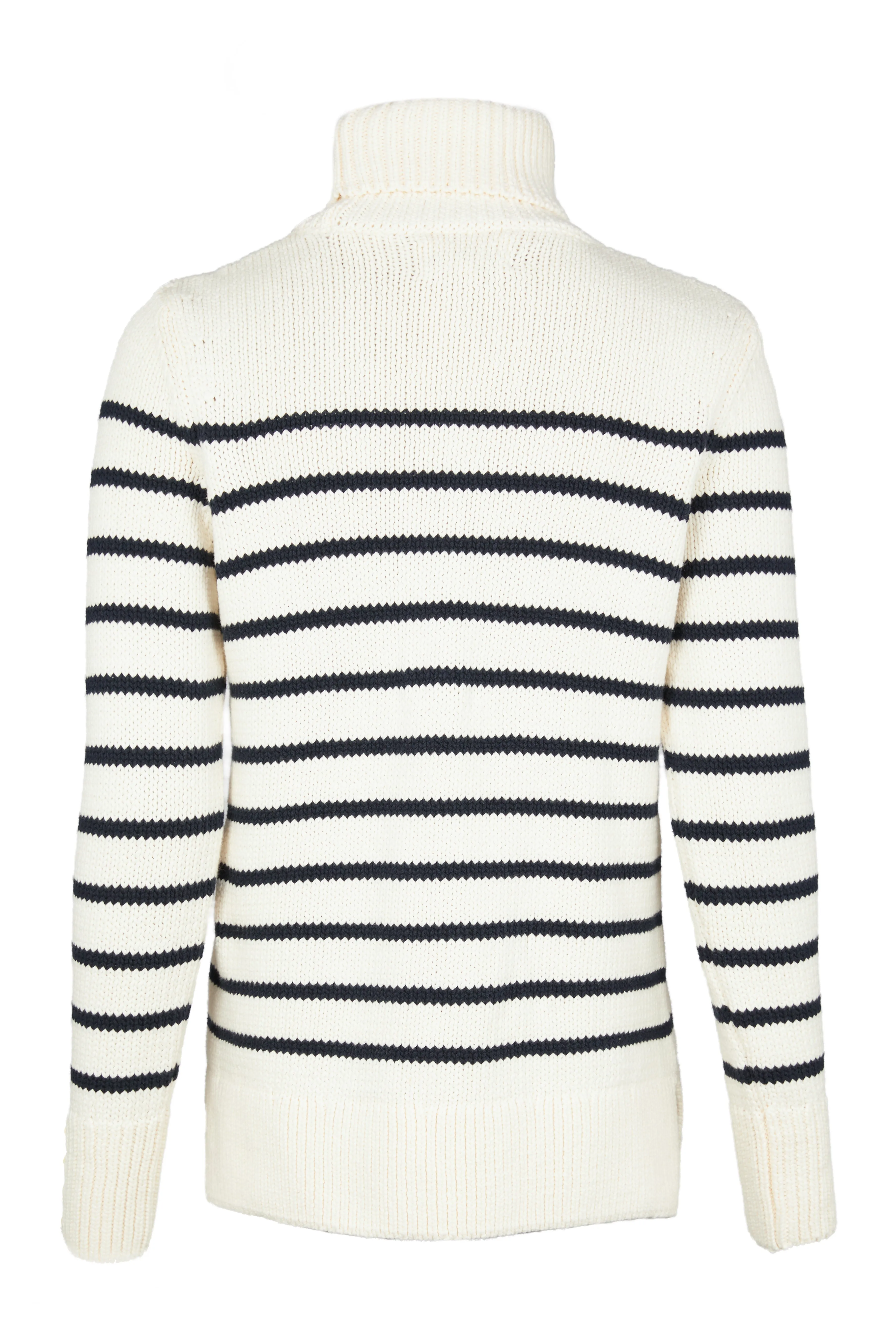 Henley Roll Neck Knit (Natural Ink Navy)